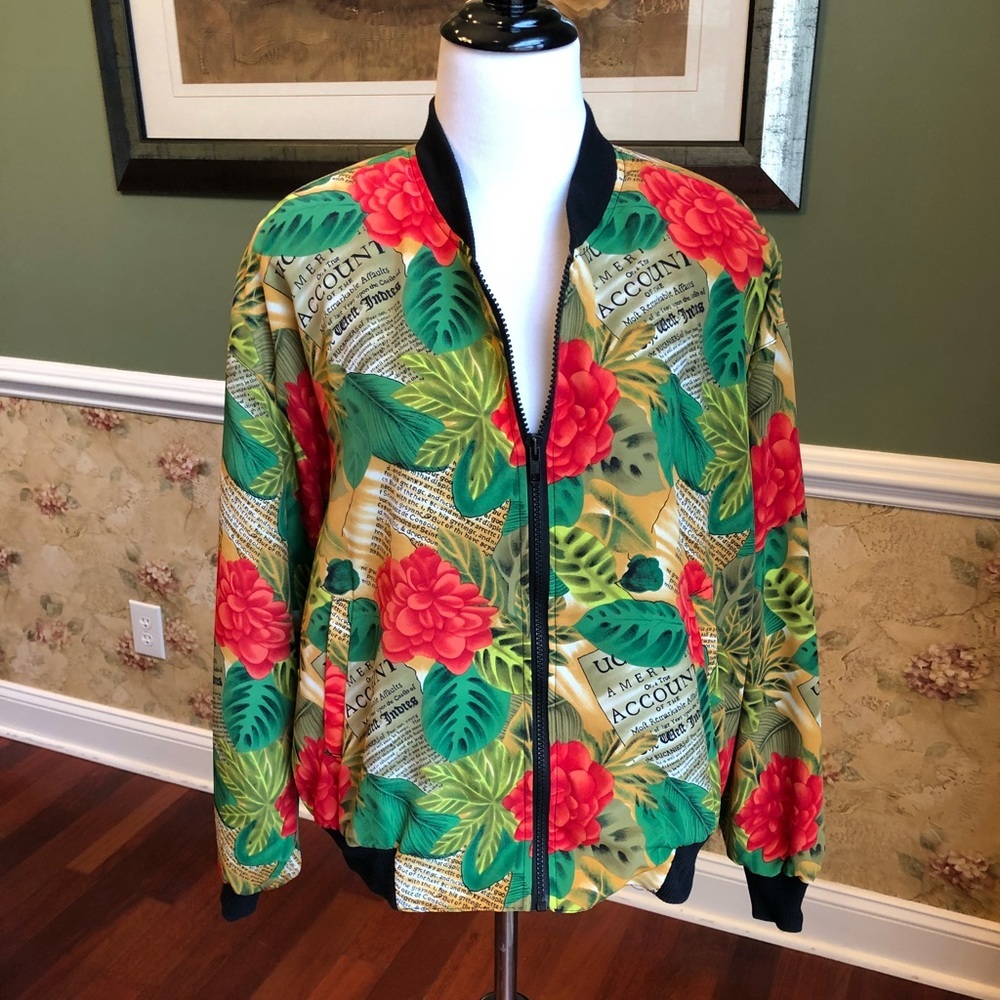 NOTATIONS floral bomber jacket 💐